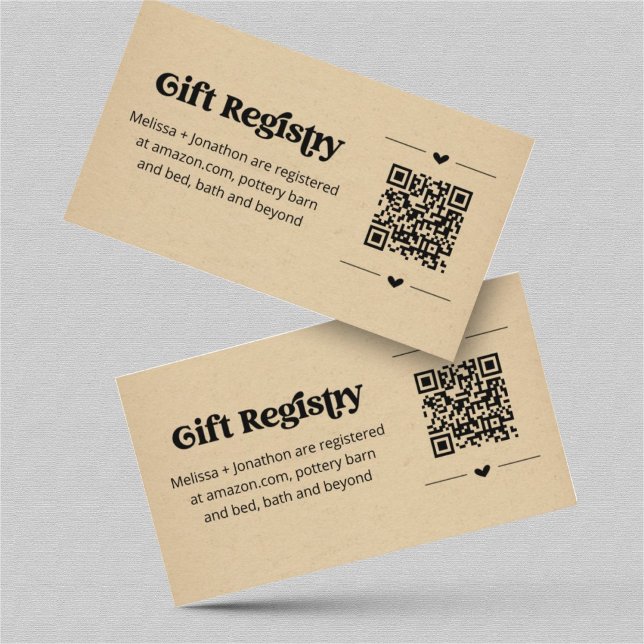 QR Code Gift Registry Card Insert (Creator Uploaded)