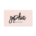 QR Code Girly Brush Calligraphy Blush Pink