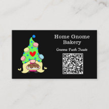 QR Code Gnome Hometown Bakery Black