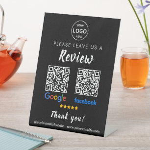Qr Code Google Reviews Facebook Business Review Pe Pedestal Sign