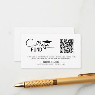 QR Code Graduation College Fund  Enclosure Card