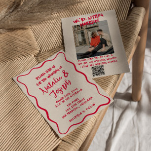 QR Code Hand Written Colourful Bold Photo Bold Invitation