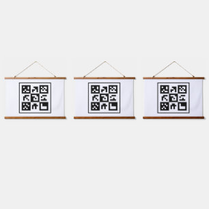 qr code hanging tapestry