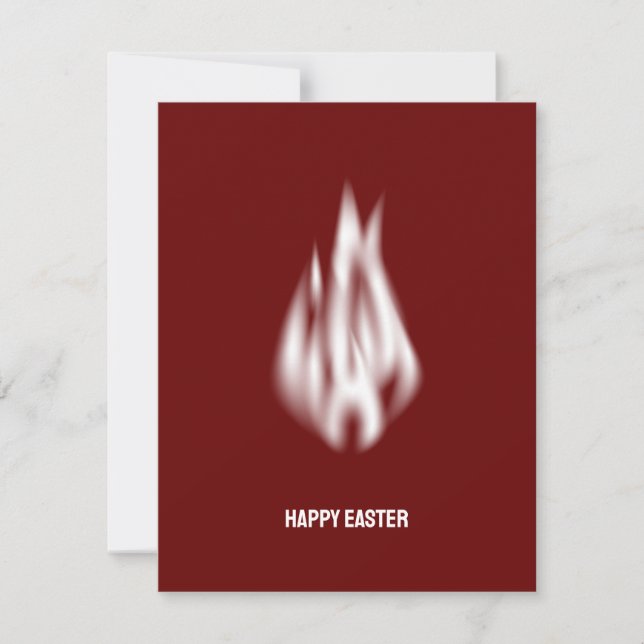 Qr Code Happy Easter Soft White Flame Holiday Card (Front)