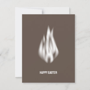 Qr Code Happy Easter Soft White Flame Holiday Card