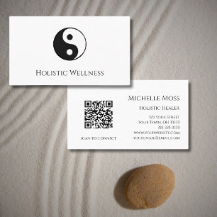 QR code Holistic Healer Wellness Yin Yang  Business Card
