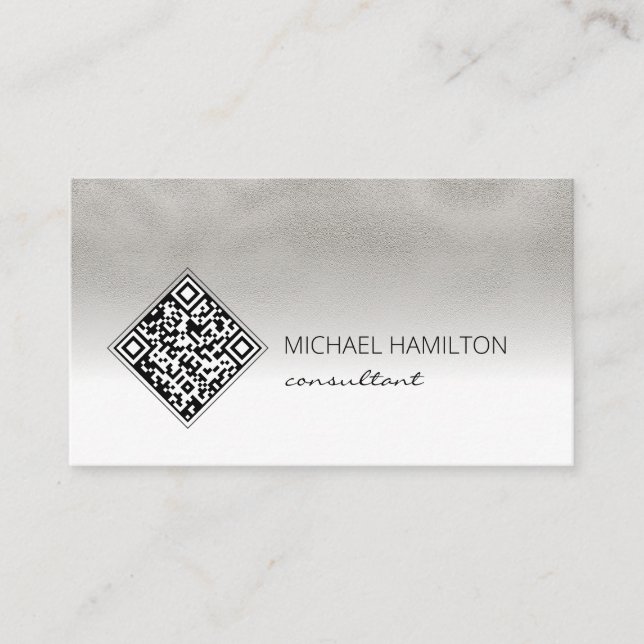 QR Code Industrial Business Card (Front)