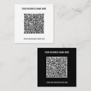 QR Code Info Custom Text and Colours Business Card