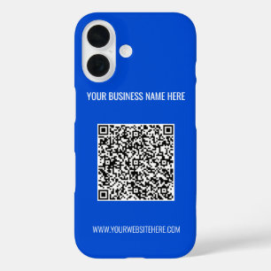 QR Code Info Custom Text and Colours iPhone Case