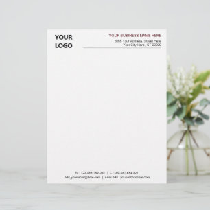 QR Code Info Logo Name Colours Business Letterhead