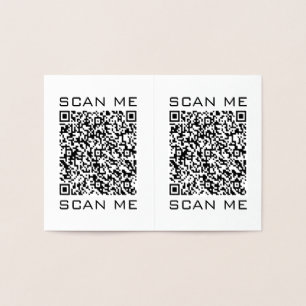 QR Code Info Scan Me Text Your Modern Design Foil Card