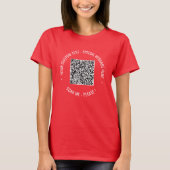  QR Code Info Text Colours Personalised T-Shirt (Front)