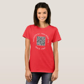  QR Code Info Text Colours Personalised T-Shirt (Front Full)