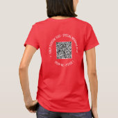  QR Code Info Text Colours Personalised T-Shirt (Back)