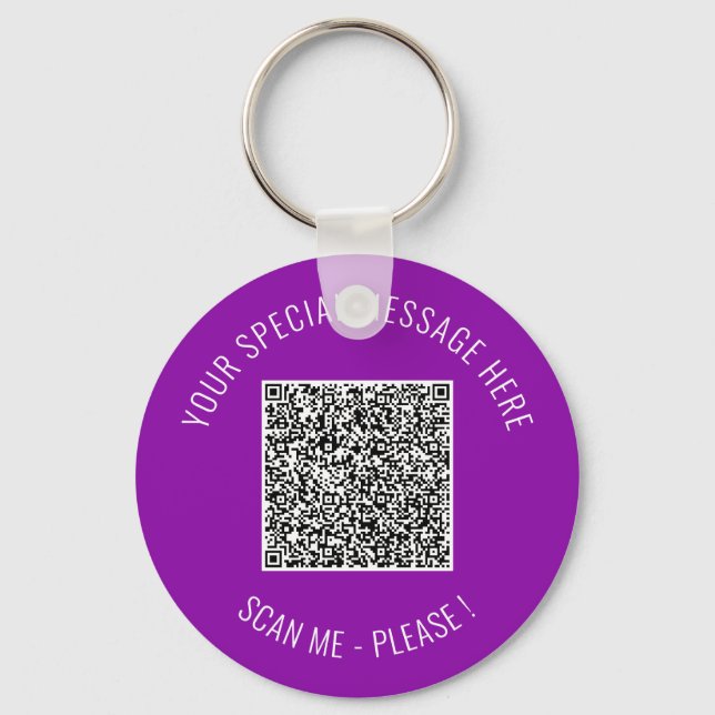 QR Code Info Your Playful Surprise Keychain Gift (Front)