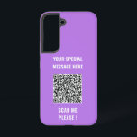 QR Code Info Your Special Message Surprise Gift Samsung Galaxy Case<br><div class="desc">Choose Colours and Font - Your Special QR Code Info and Custom Text Personalised Modern Gift - Add Your QR Code - Image or Logo - photo / Text - Name or other info / message - Resize and Move or Remove / Add Elements - Image / Text with Customisation...</div>