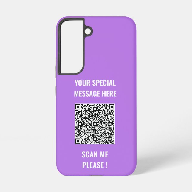 QR Code Info Your Special Message Surprise Gift Samsung Galaxy S22 Case (Back)