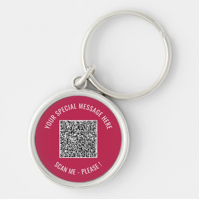 QR Code Info Your Special Surprise Keychain Gift (Front)