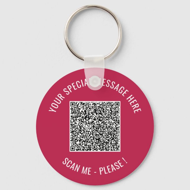 QR Code Info Your Special Surprise Keychain Gift (Front)