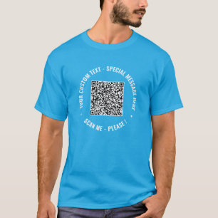 QR Code Info Your Text and Colours T-Shirt Playful