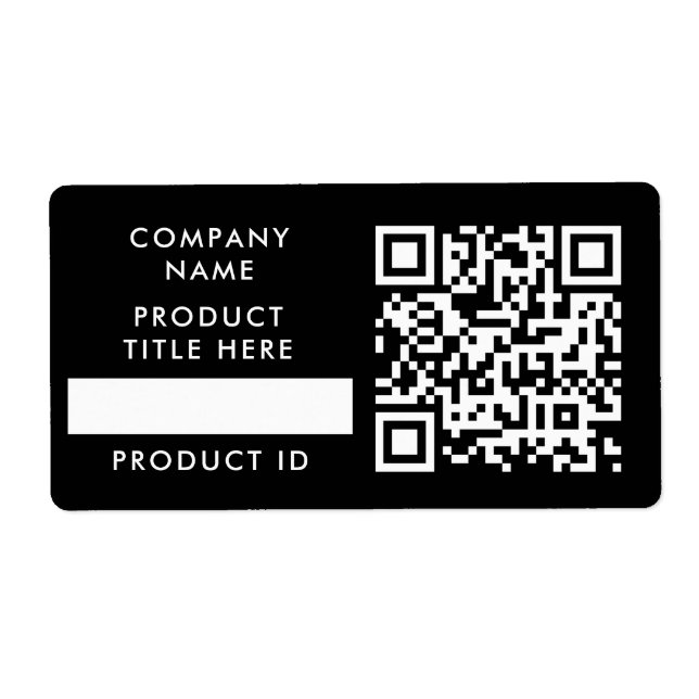 QR Code Inventory | Black Business Product Stock (Front)