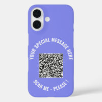 QR Code iPhone Case Example Custom Text and Colour