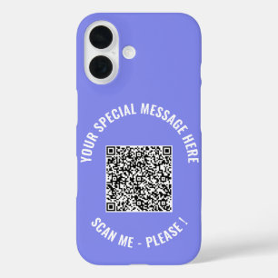 QR Code iPhone Case Example Custom Text and Colour