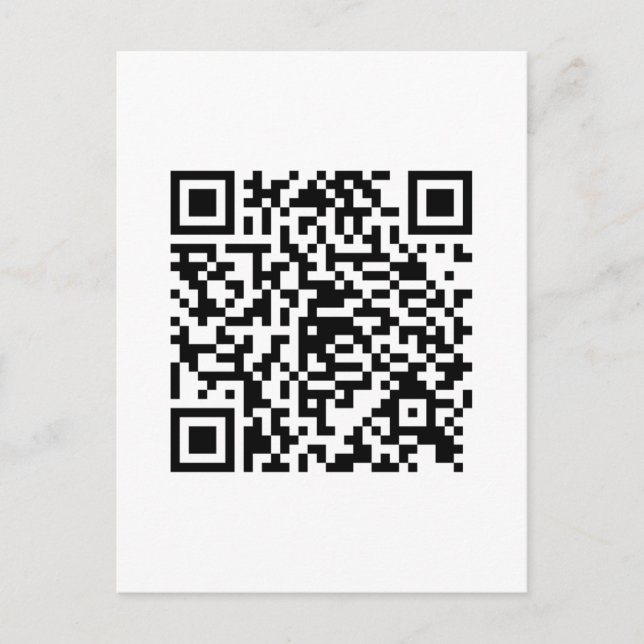 QR Code Junkie Style Postcard (Front)