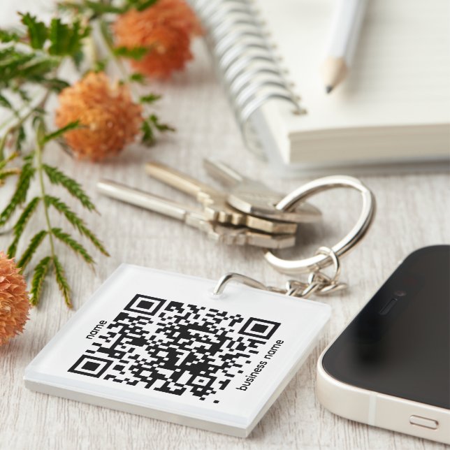 QR Code Keychain (Front Right)