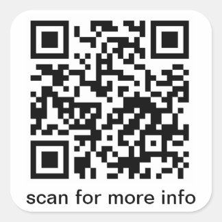 QR Code Large Square Square Sticker