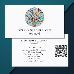 QR Code Life Coach Business Card