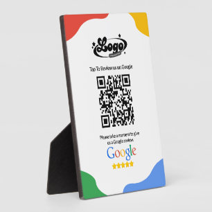 QR Code Link Google Review  Plaque