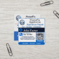 QR code Logo Appliance Repair Maintenance Contact Square Business Card ...