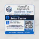 QR code Logo Appliance Repair Maintenance Contact Square Business Card ...