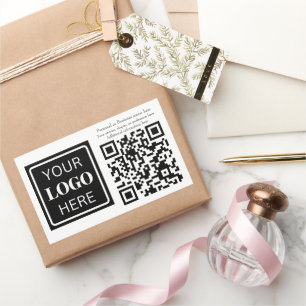 QR code Logo Basic Business Rectangular Sticker