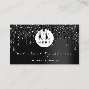 Qr Code Logo Black Drips Professional VIP Business Card