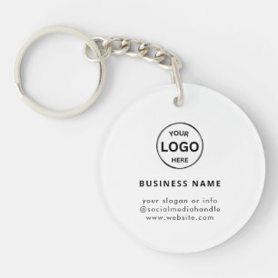 Qr Code Logo Business Modern Simple Acrylic  Key Ring