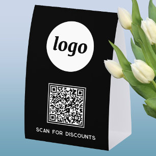 QR Code Logo Business Scan for Discounts Black