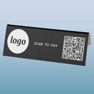 QR Code Logo Business Scan to Pay Black