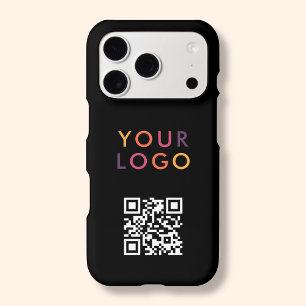 QR Code Logo Business Simple Black