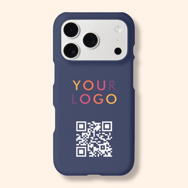 QR Code Logo Business Simple Navy Blue (Creator Uploaded)