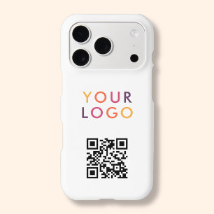 QR Code Logo Business Simple White