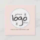 QR Code Logo Modern Simple Blush Square Business Card | Zazzle