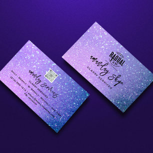 QR Code Logo Online Shop Holographic  Business Car Business Card