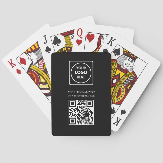 QR Code Logo Website Scan Custom Poker Cards (Back)