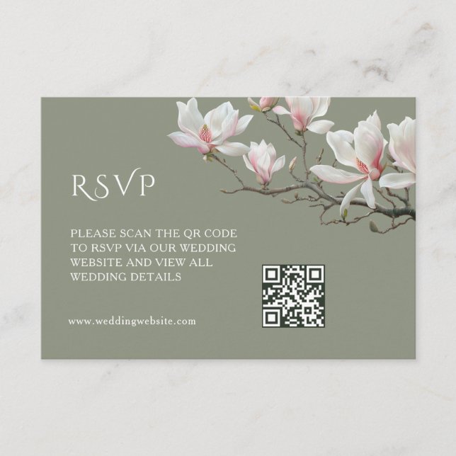 QR Code |  Magnolia Enclosure Card (Front)