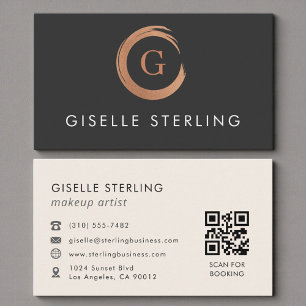 QR Code Makeup Artist  Business Card