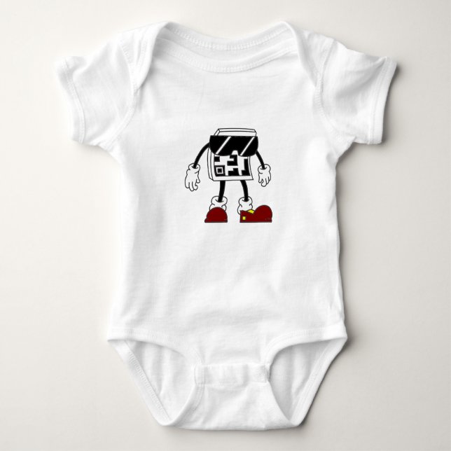 QR Code Man: Scan the Future Baby Onepiece  Baby Bodysuit (Front)
