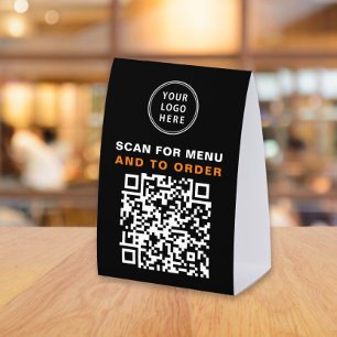 QR Code Menu And Ordering Black