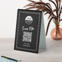 QR Code Menu | Classic Contactless Pedestal Sign